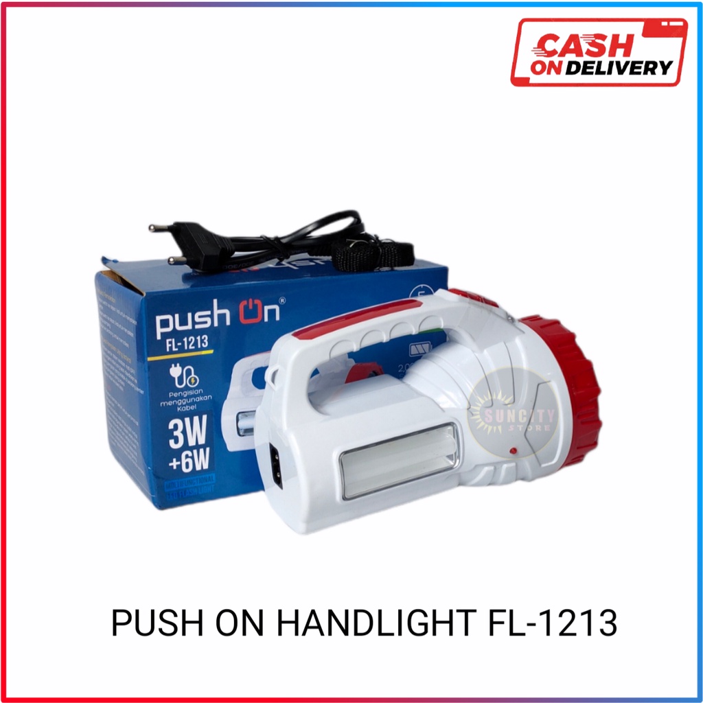 Push On FL-1213 Senter Cas LED 3 Watt + 6 Watt