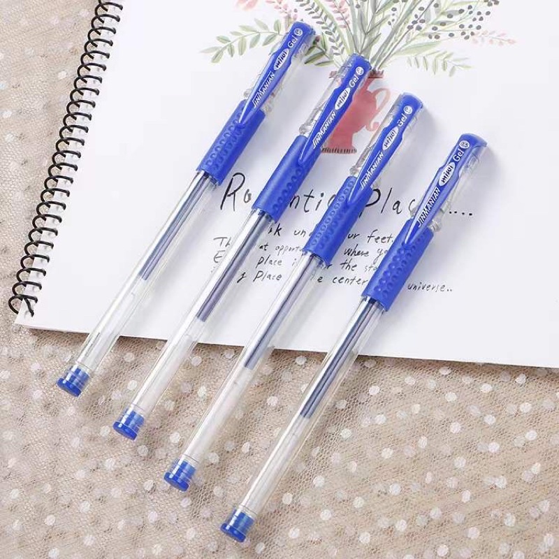 

[ACQ] Pulpen Gel Tinta Cair Biru 0.5 MM Alat Tulis Stationary