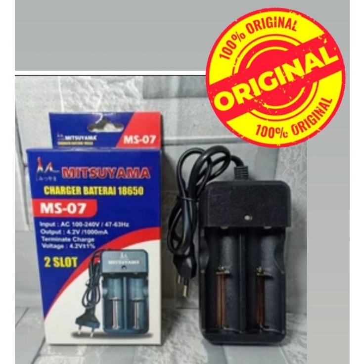 Charger Baterai 2 Slot Mitsuyama MS-07 Bisa Berbagai Ukuran Baterai