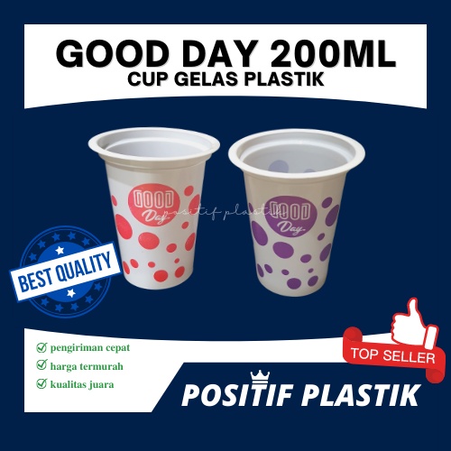 [50 pcs] Cup Good Day 200ml - Cup/gelas plastik