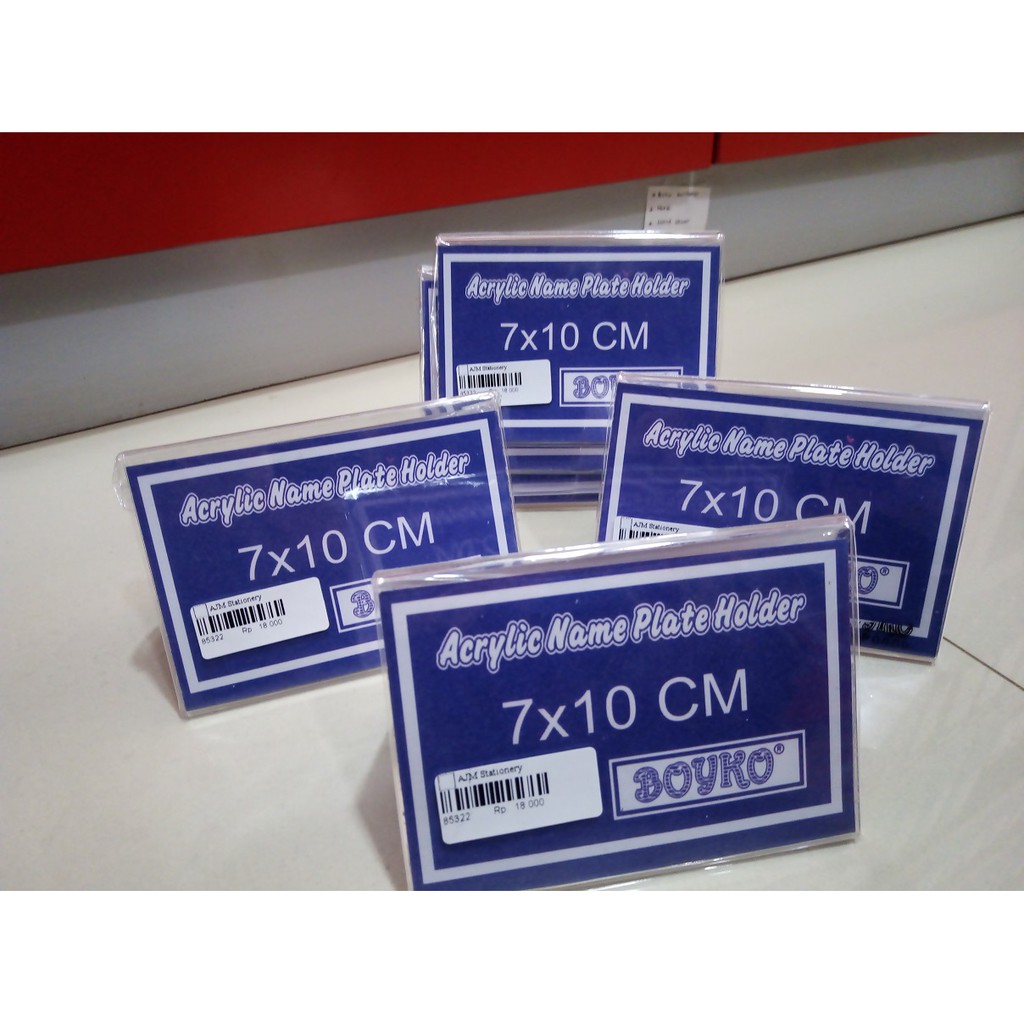 

ACRYLIC TEMPAT NAMA MERK BOYKO LAPIS 1