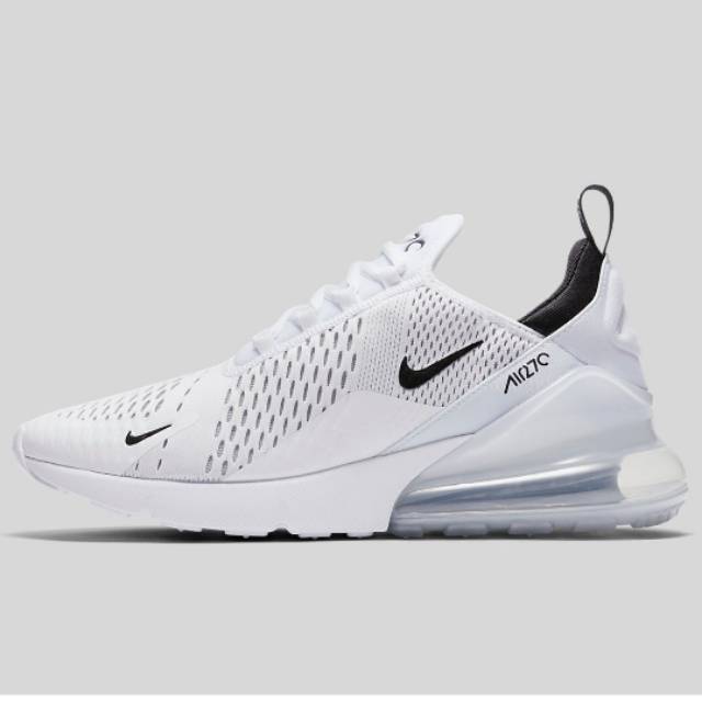 SEPATU NIKE AIRMAX 270 WHITE - BLACK WHITE PREMIUM ORIGINAL. SEPATU BASKET MURAH. NIKE MURAH