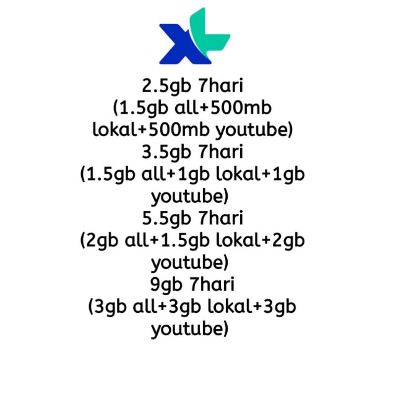 tembak paket data/voucher internet XL
