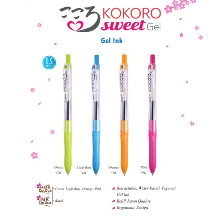 Bolpen Kokoro Sweet 0.5 Satuan