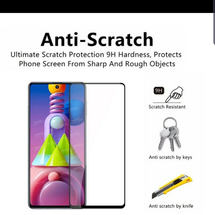 SAMSUNG M51 M30S M30 M31 M20 M21 M10 TEMPERED GLASS FULL COVER 6D 9D 11D SCREEN GUARD