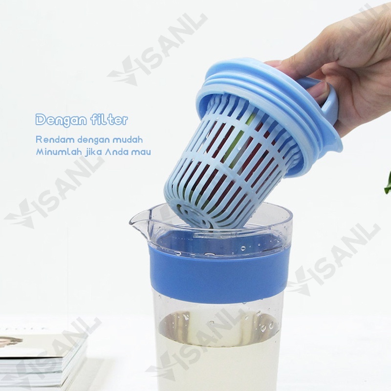 Teko Set 5 In 1 /Travel Cup/Water Mug / Cangkir Air Warna Warni / Teko plastik Ada 4 pcs cangkir