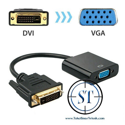 DVI-D 24+1 to VGA HDTV Converter Adapter Monitor Cable DVI TO VGA