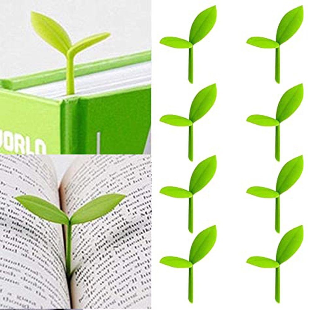 LANFY School Supplies Little Grass Bud Home Office Little Leaves Bookmark Sprout Bookmark Reading Student Gifts Silicone for Bookworm Book Lovers Stationery Grass Buds Bookmark/Multicolor