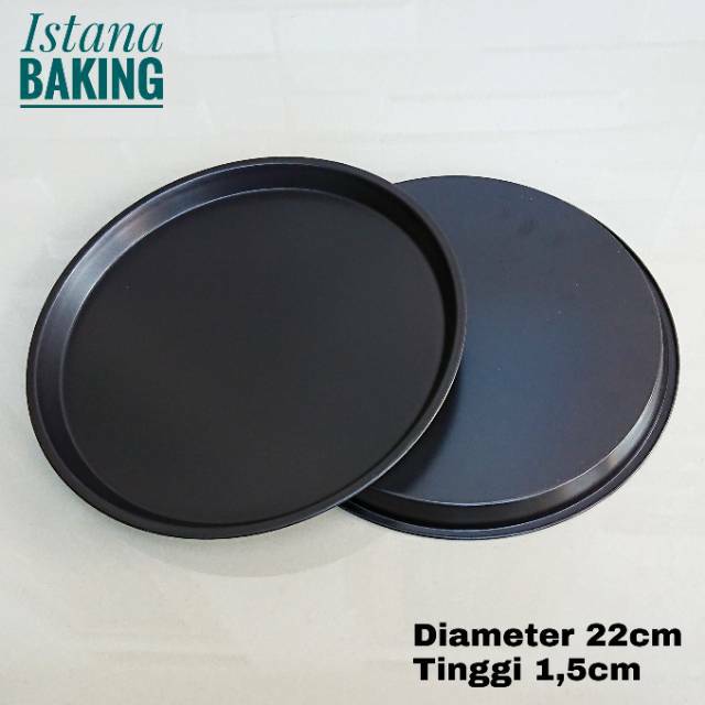 [Istana Baking] Loyang Pizza Teflon Anti Lengket Pizza Pan Ceper Cetakan Pizza 22cm