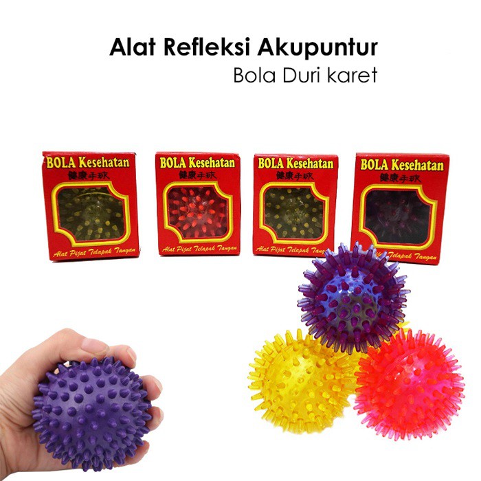 [Pack Box] Karet Bola Duri Karet Bola Pijat Tangan Refleksi Akupuntur - Random Colour