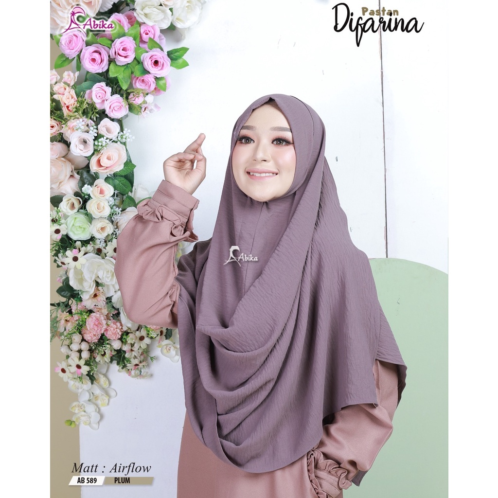 AB 589 DIFARINA PASTAN SYAR'I pasmina crinkle airflow abika
