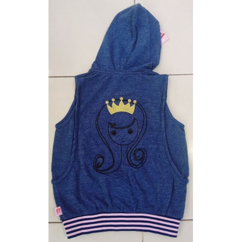 Rodeo junior, jaket rompi anak perempuan, warna navy