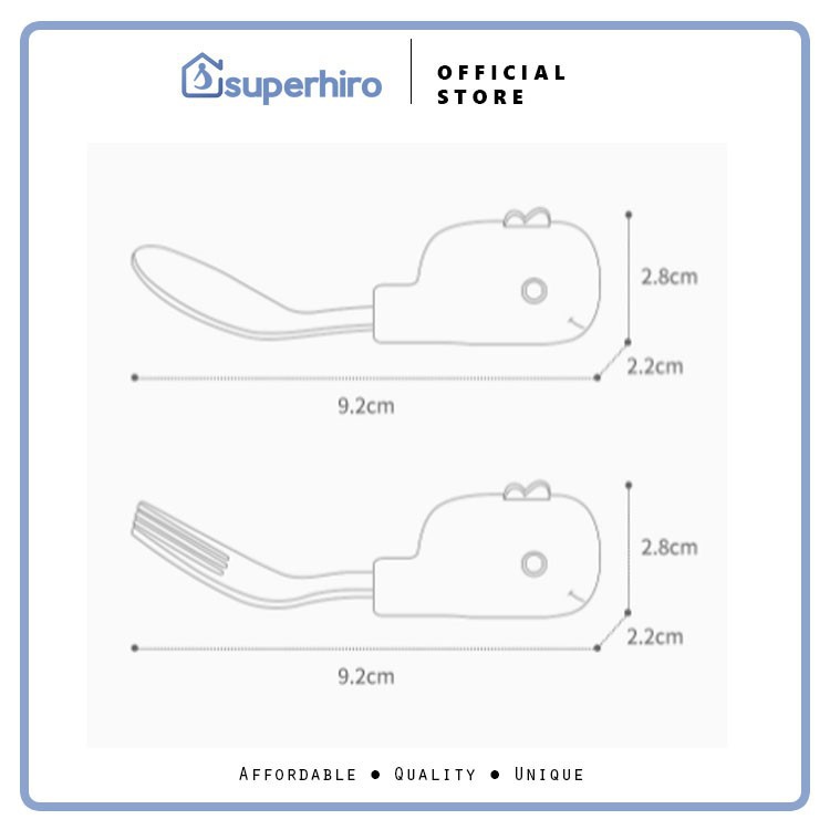 Sendok Garpu Anak Stainless Motif Animal Lucu Sendok Bayi Makan