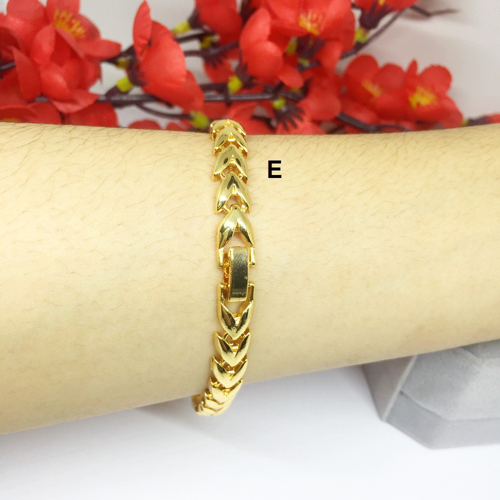 Gelang Xuping Lapis Emas 18k Gold Motif Bunga Merah - BB074