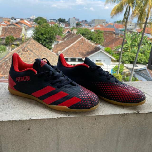 Sepatu Futsal Adidas Predator 20.4 Black Red BNIB