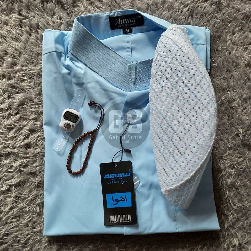 TERMURAH Koko Ammu / Baju Koko Ammu. Size M, Warna biru langit