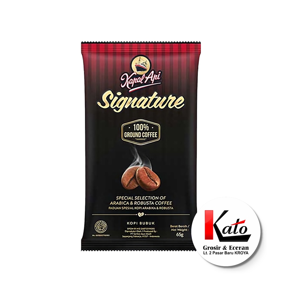 

Kapal Api Signature Kopi 65gr Kopi Bubuk Instant 100% Ground Coffee