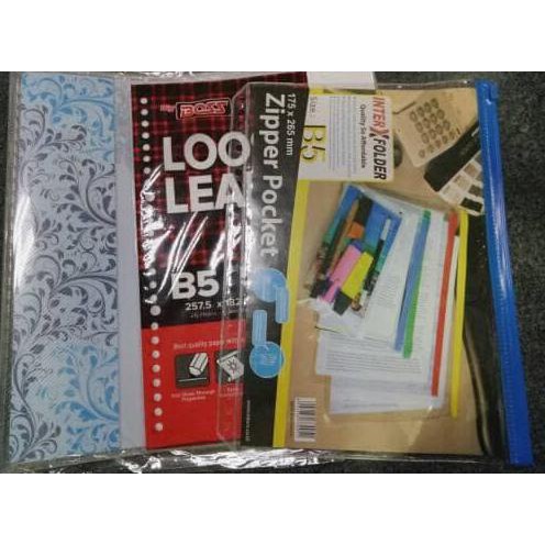 

HOT SALE Paket kuliah Binder note B5+loose leaf+zippocket+divider Hemat Terjamin