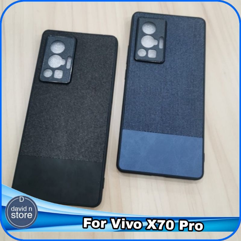 Casing Vivo X70 Pro X 70 Pro Hard Soft Case Luxury Cloth Pabric Slim Back Cover
