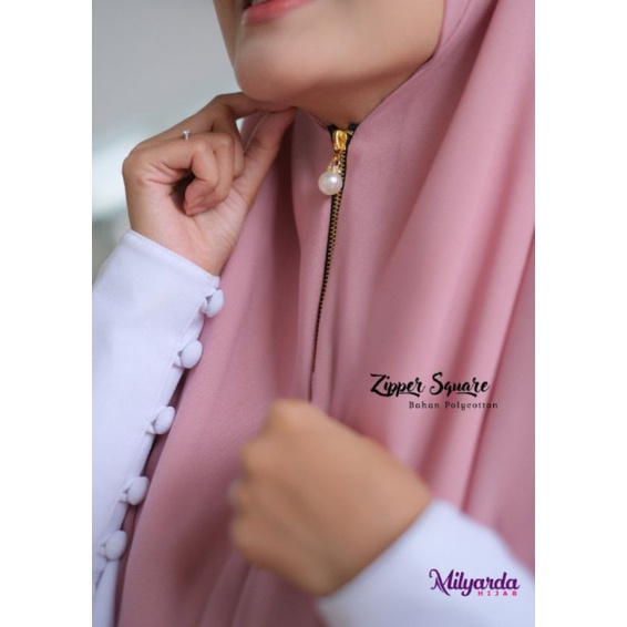 Hijab Zipper Kerudung Instan Ziper Milyarda Simple Resleting Sleting