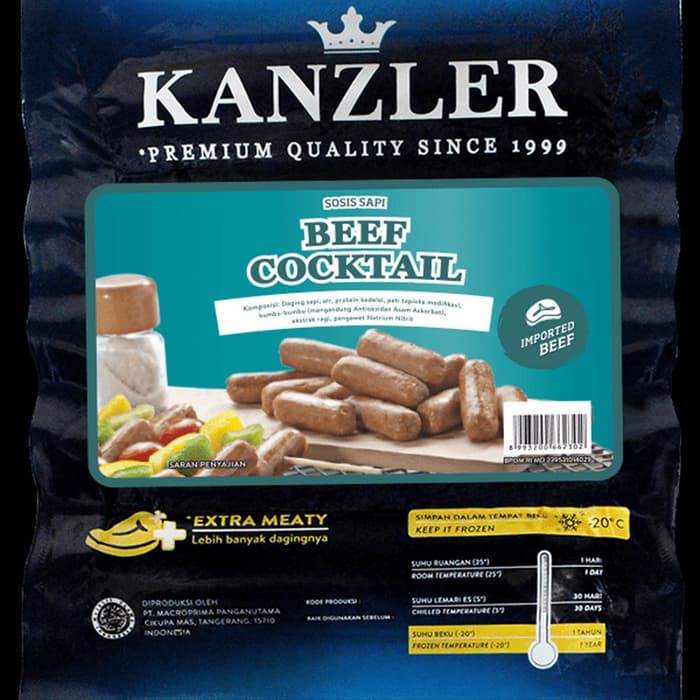 

KANZLER SOSIS BEEF COCKTAIL / FRANKFURTER / CHEESE 500GR