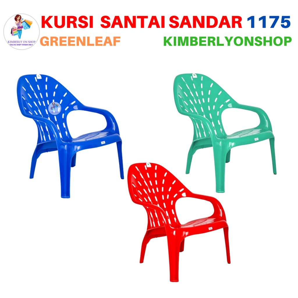 Bangku Santai Kursi Sender Swiss 1175 Resin Chair Green Leaf