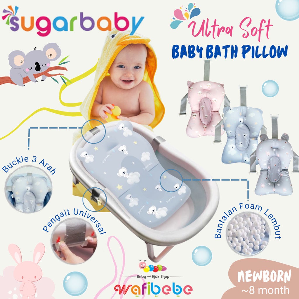 Sugar Baby Ultrasoft Baby Bath Pillow Bath Net Bantal Mandi Bayi Sugarbaby