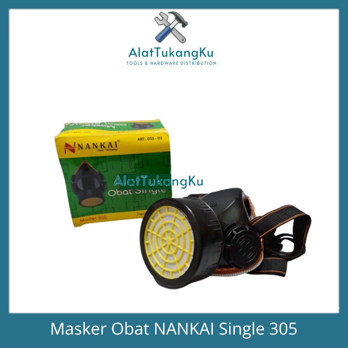 NANKAI Masker Obat Single Filter/Masker Chemical Respirator Debu Gas /  Masker Gas Respirator Filter