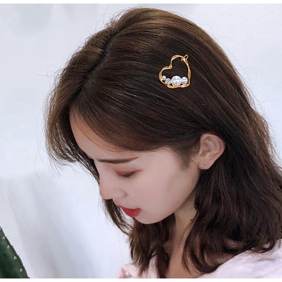 Jepit Jepitan Rambut Clip Liontin Hairclip Korea Mutiara Liontin Pearl