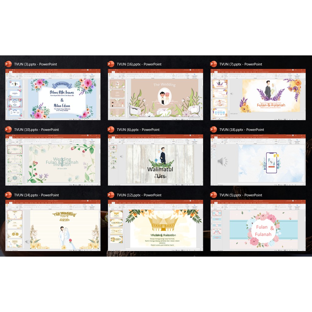 TEMPLATE UNDANGAN PERNIKAHAN DIGITAL | Video Invitation Wedding Ms Power Point Ucapan Kado Souvenir
