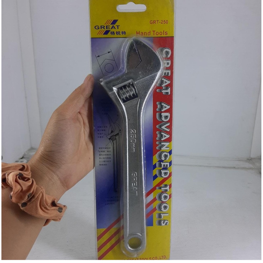 KUNCI INGGRIS 10 INCHI SILVER GREAT