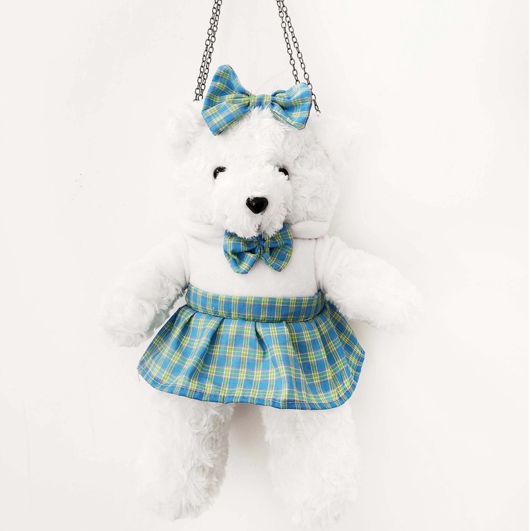 Tas boneka teddy bear LOLITA tedy bear bulu lucu imut gemoy Selempang rantai Wanita Baru Boneka Mewah Ransel Kasual Tas Kepribadian Kartun Beruang Tas B2405