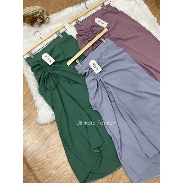 Rok Serut Tamara Casual Korean Look Crinkle Premium Skirt Kekinian Terbaru