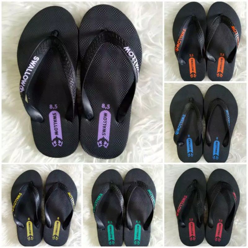 sandal jepit swalow original  hitam anak ukuran 7,5 / 8 / 8,5 / 9