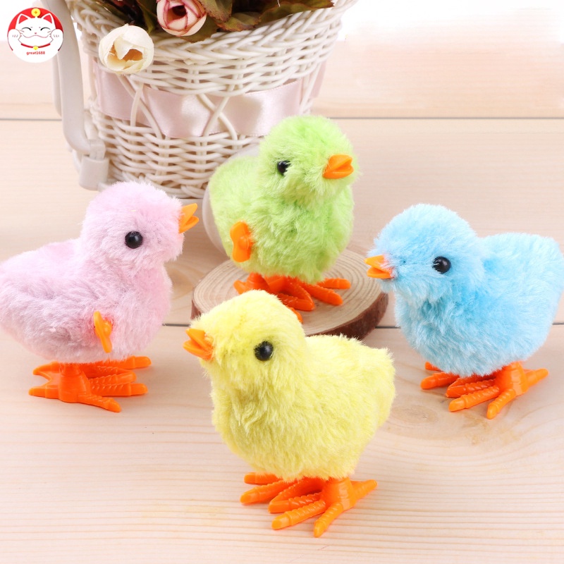 Mainan Wind Up Ayam / Bebek / Telur Paskah Melompat Untuk Bayi / Anak