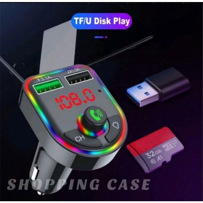 Charging Mobil 2 port USB FM Transmiter Modulator Dual USB Smart Charging Charger Car