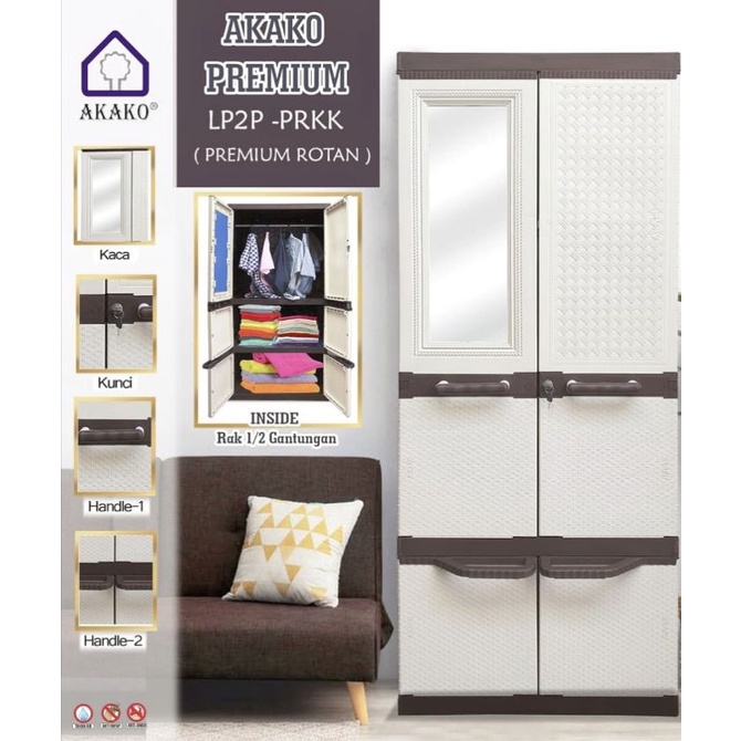 Akako - Lemari Premium Rotan ( Lp2P Prkk)