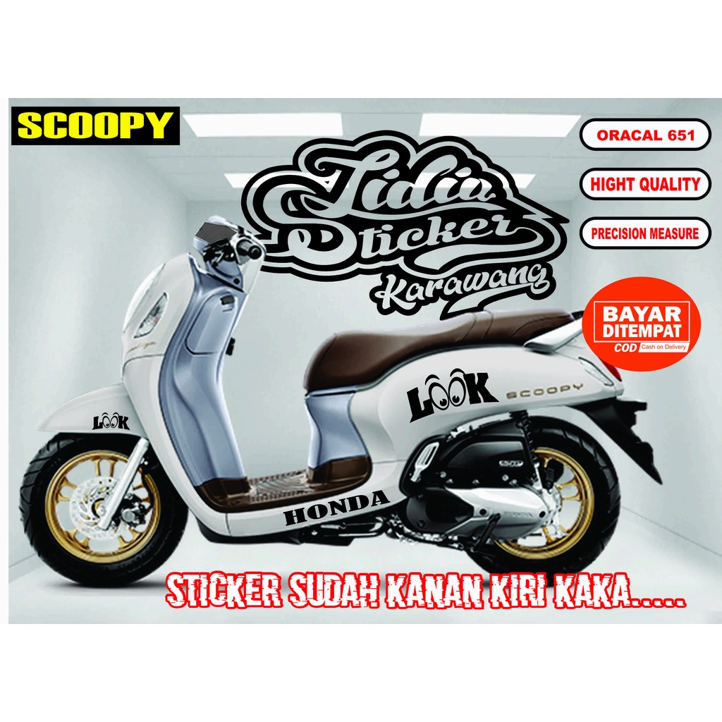 Stiker Scoopy Look Bahan Oracal