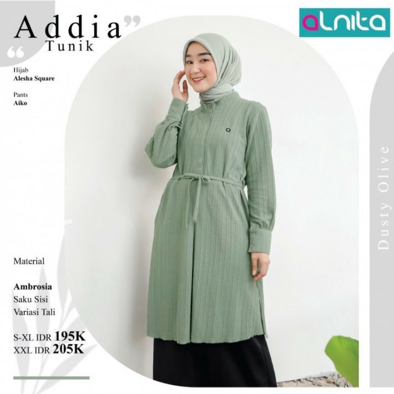 Tunik Alnita - Long tunik Busui - Addia Tunik Alnita Original - Tunik Jumbo