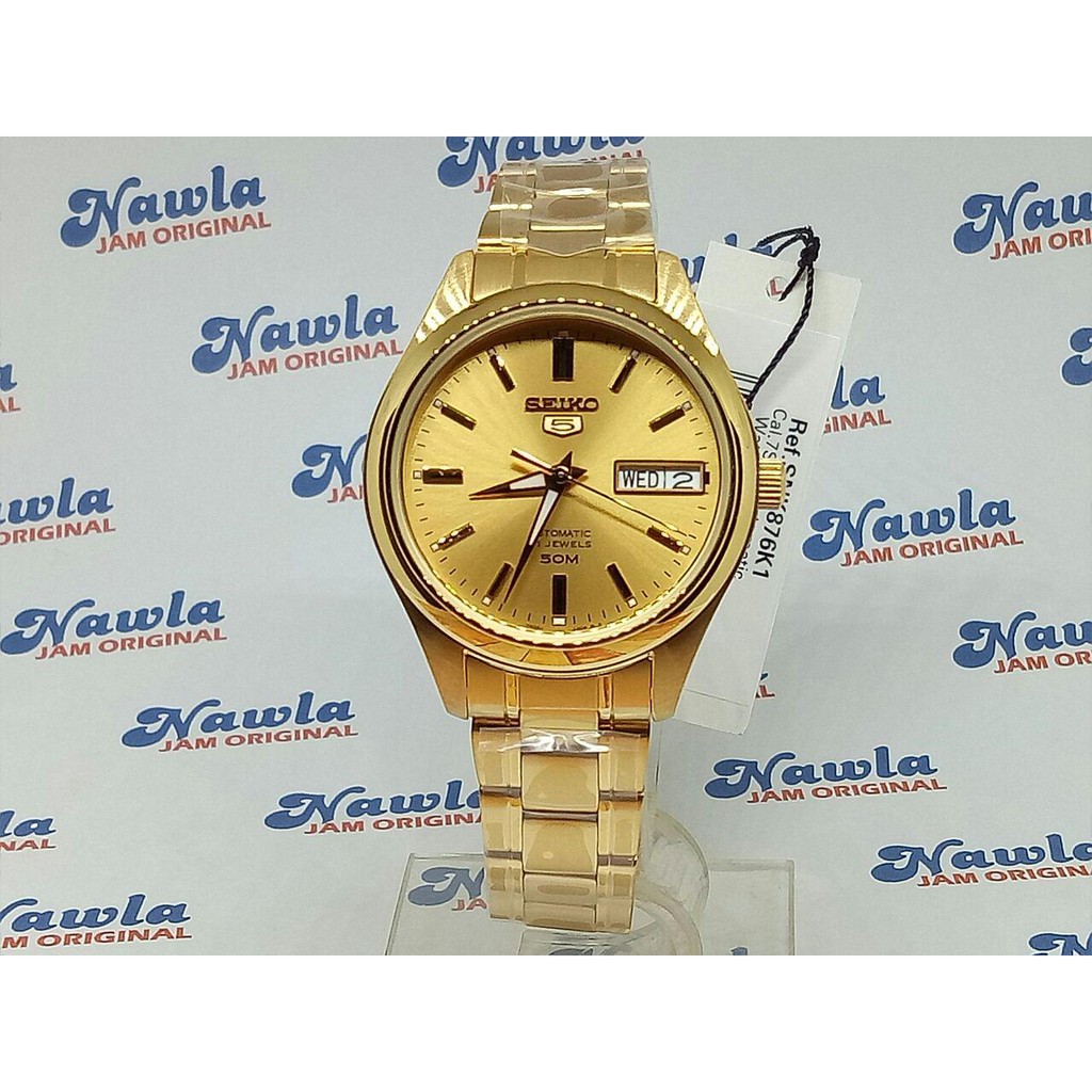 Seiko 5 Ladies SNK876K1 Gold Polished - Jam Tangan Wanita SNK876