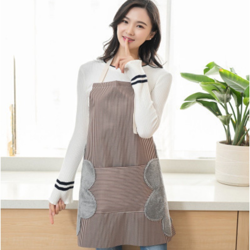 Celemek Apron Masak Dapur Anti Air Minyak bisa Lap Tangan