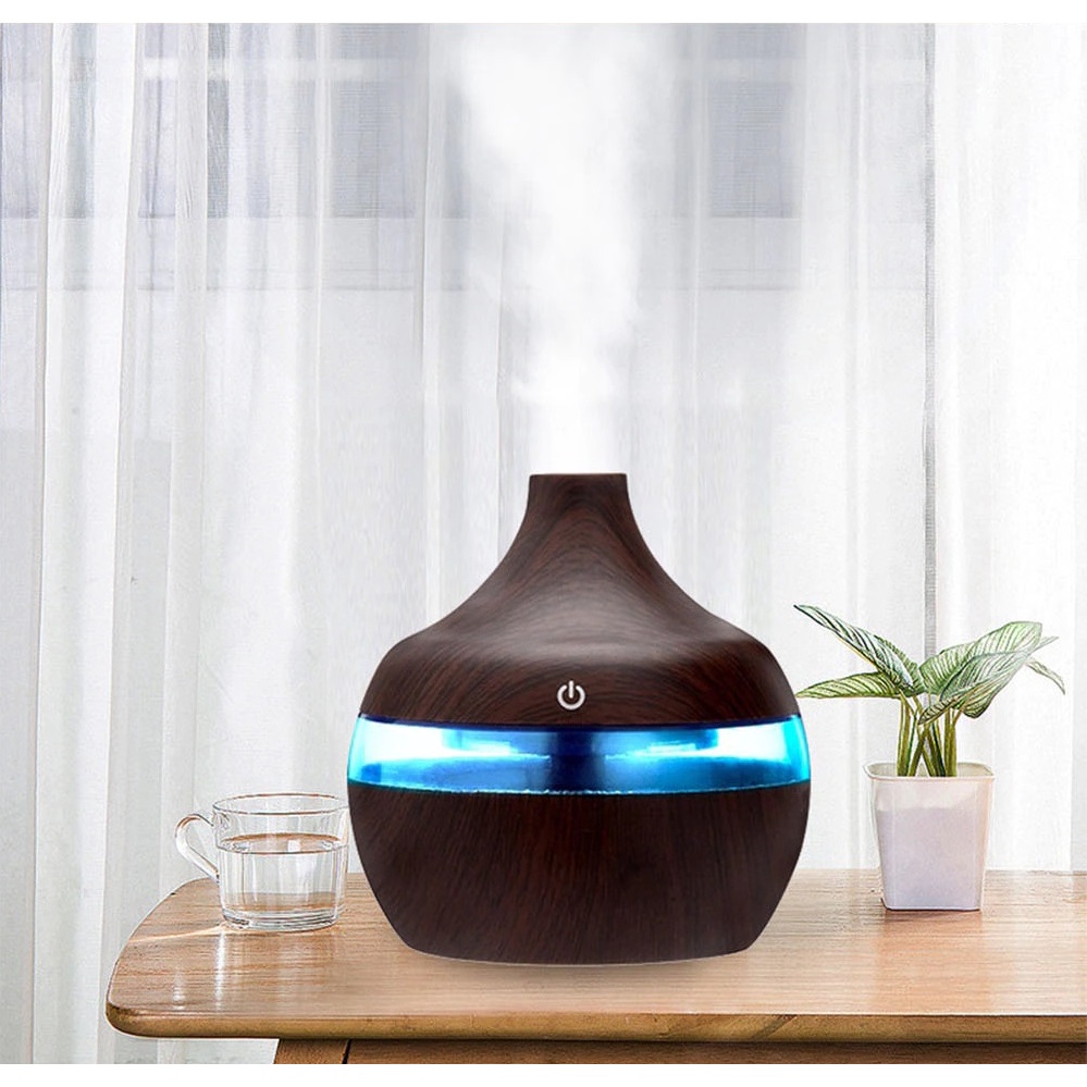 Humidifier Diffuser Aromaterapi Essential Oil Aromatherapy Disfuser Ultrasonic Pelembab Udara Pengharum Ruangan-Kuncup Coklat