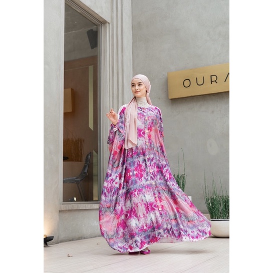 Merien Kaftan Dress Magenta by Intalicious