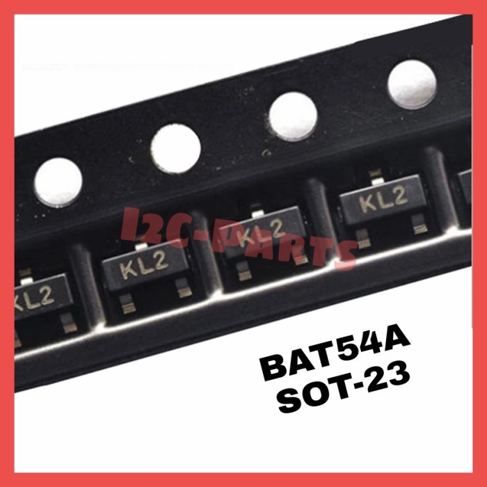 BAT54A KL2 Schottky Barrier Diode BAT54 0.2A 30V SOT-23 200mA SMD