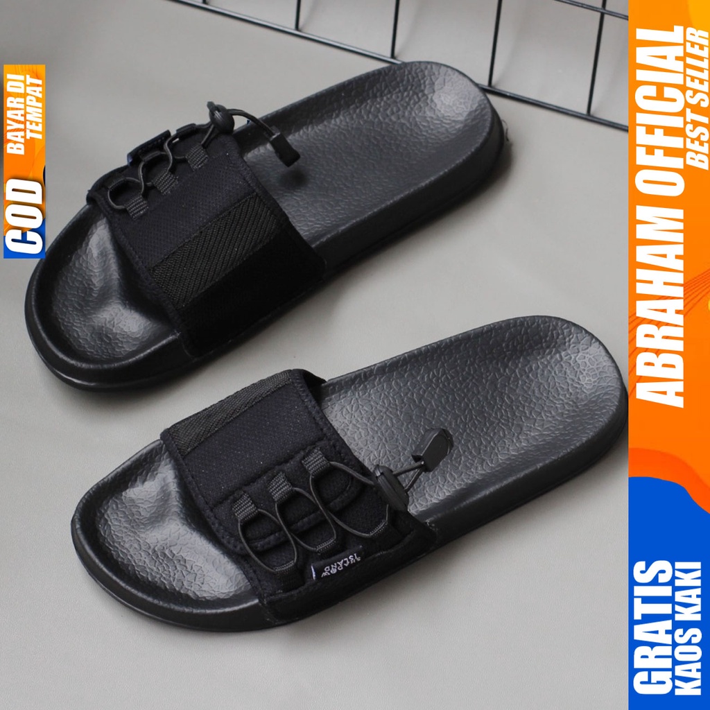 ABRHM X VICENT Sandal Slide Pria Sandal Slop Pria Sendal Selop Cowok / Cowo Ori Keren Kekinian