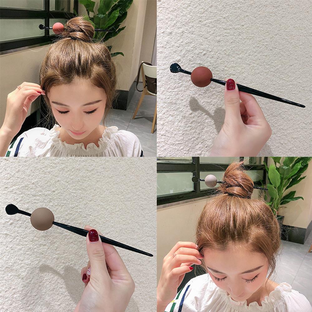 NEEDWAY Bola Jepit Rambut Wanita Mode Baru Hiasan Kepala Putaran Manis Disk Rambut