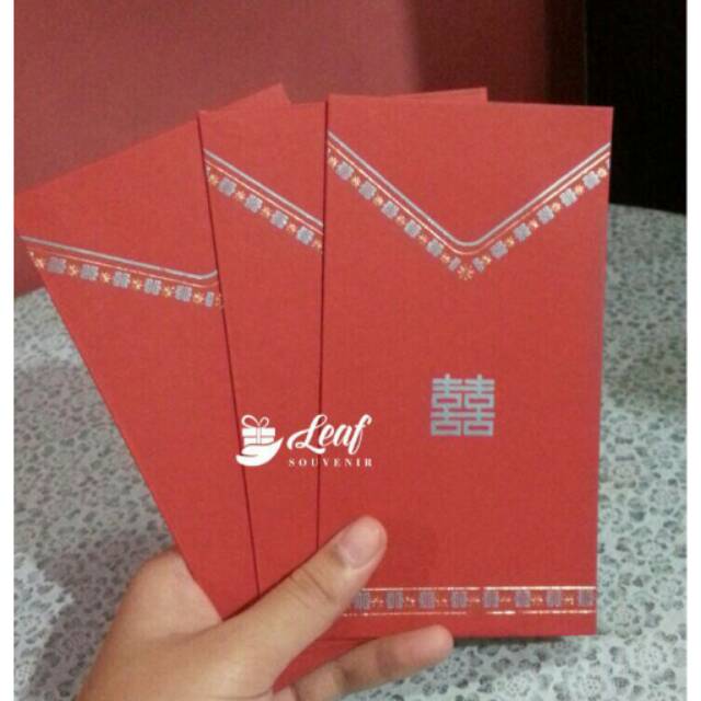 

angpao kombinasi biru shuangxi tingjing wedding