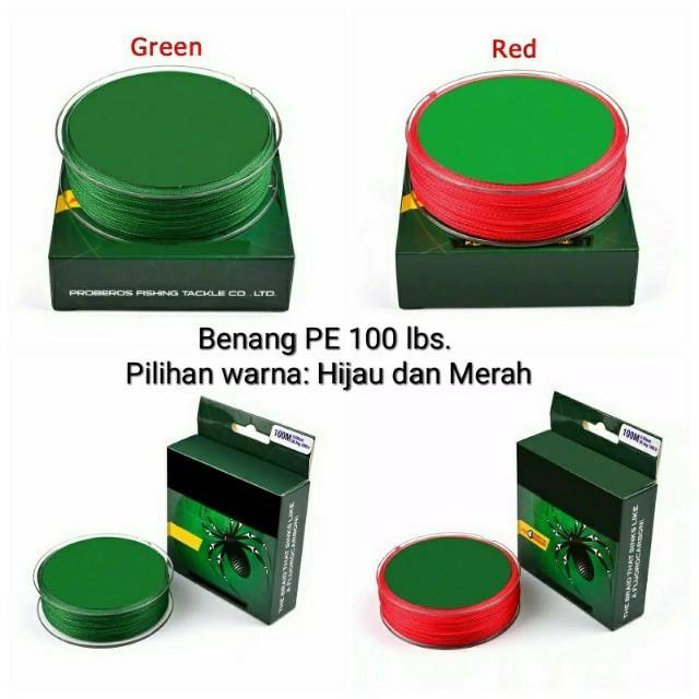 Benang PE 100Lbs Strong PE Dyneema Spectra Extreme Braided Fishing Line 4 Strand Tali PE string