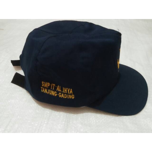 AM Promo  Topi SMP bordir logo tutwuri + identitas sekolah