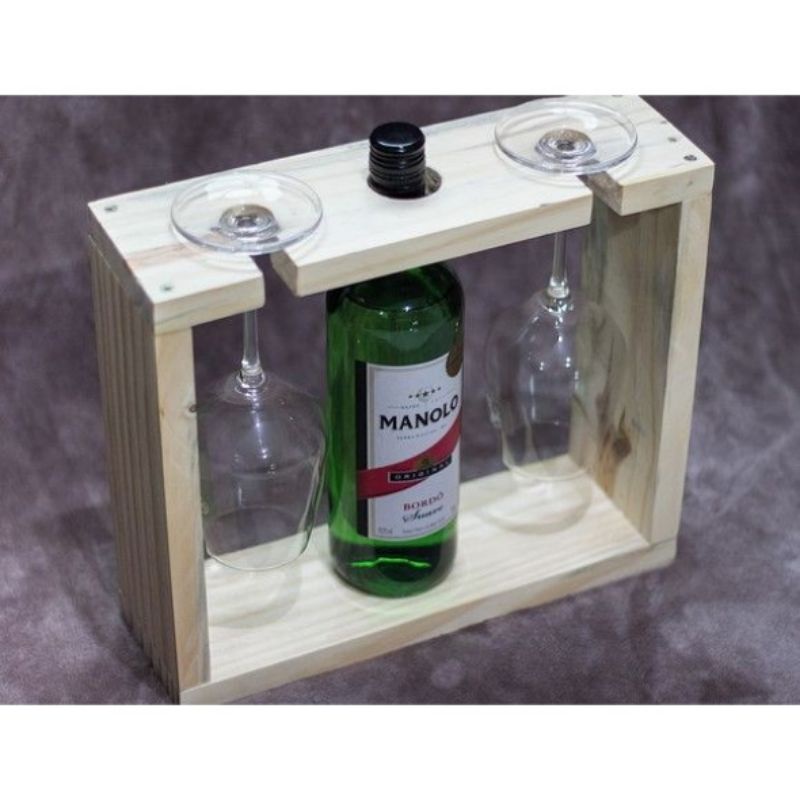 Kotak Wine Gelas Kayu Jati Belanda Rak Kotak Rak Botol Rak Gelas